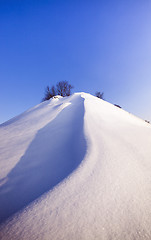 Image showing the snow-covered hill  
