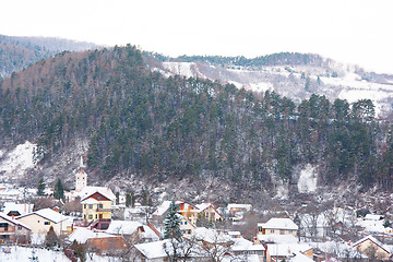 Image showing Winter View of a town