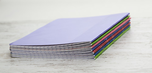 Image showing Stack of Notebooks