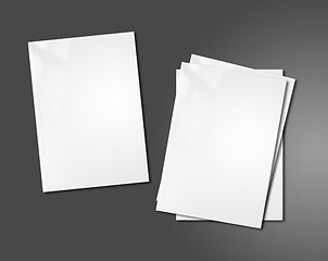 Image showing white booklets mockup template