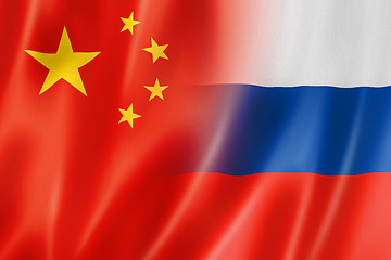 Image showing China and Russia flag