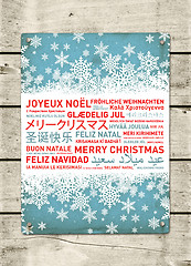 Image showing Merry christmas poster from the world