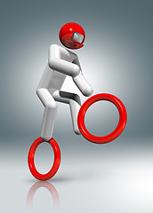 Image showing Cycling BMX 3D symbol, Olympic sports