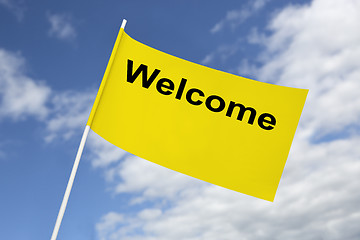 Image showing Yellow flag welcome
