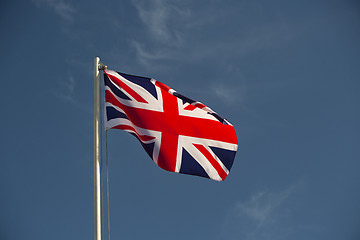 Image showing Great Britain flag in evening light