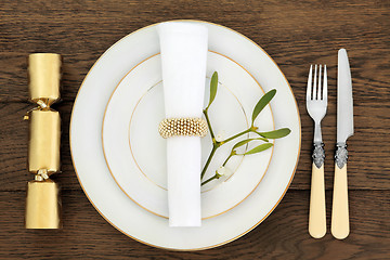 Image showing Christmas Festive Place Setting