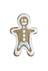 Image showing Man shaped gingerbread cookie\r