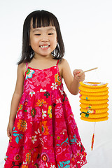 Image showing Chinese little girl holding latern