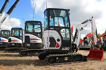 Image showing Bobcat Compact Excavators on Display