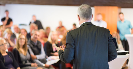 Image showing Speaker at Business Conference and Presentation.