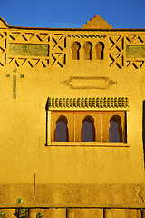 Image showing old brown construction in africa morocco and sky  tower