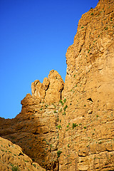 Image showing in todra africa morocco the   dry mountain