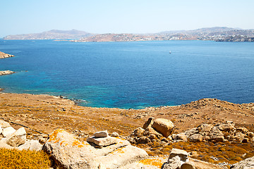 Image showing temple  in delos greece the   ruin site