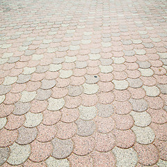 Image showing  cracked  step   brick in  italy old wall and texture material t