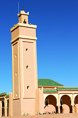 Image showing in maroc africa minaret and bicycle