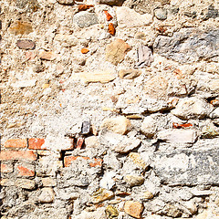 Image showing  cracked  step   brick in  italy old wall and texture material t