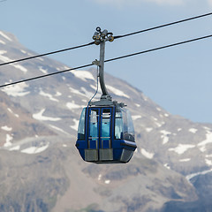 Image showing Ski lift cable booth or car