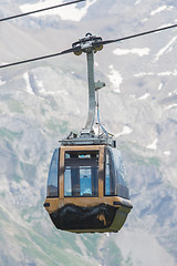 Image showing Ski lift cable booth or car