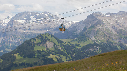 Image showing Ski lift cable booth or car