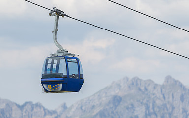 Image showing Ski lift cable booth or car