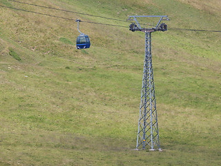 Image showing Ski lift cable booth or car