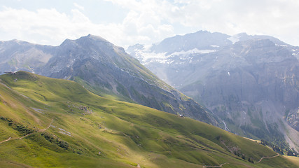 Image showing Typical view of the Swiss alps