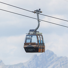 Image showing Ski lift cable booth or car