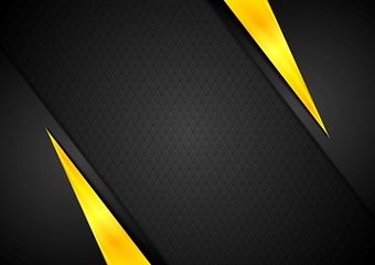 Image showing Dark contrast black yellow background