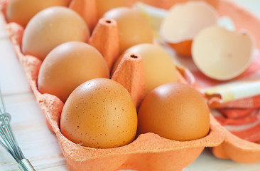 Image showing raw eggs