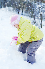 Image showing girl in the winter park