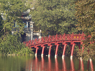 Image showing Red bridge in Hanoi