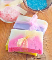 Image showing soap and salt