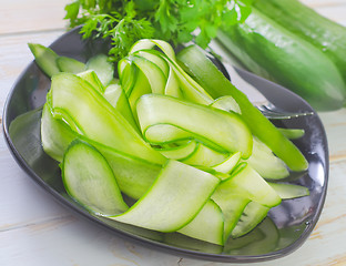 Image showing salad with cucumber