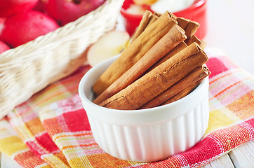 Image showing apples and cinnamon