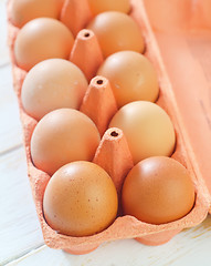 Image showing raw eggs