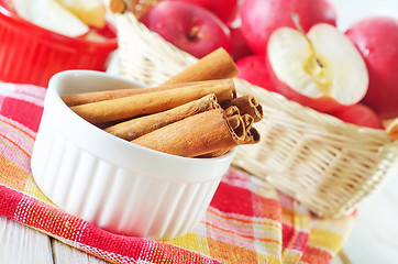 Image showing apples and cinnamon