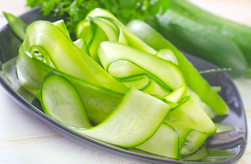 Image showing salad with cucumber