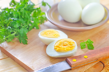 Image showing boiled eggs