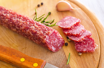 Image showing salami