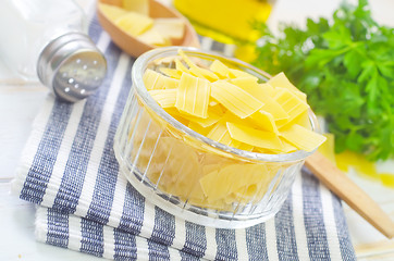 Image showing raw pasta