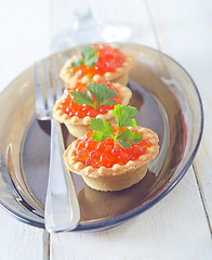 Image showing tartalets with caviar