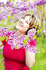 Image showing woman with headphones