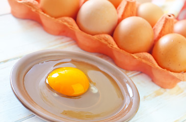 Image showing raw eggs