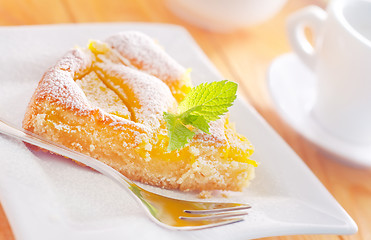 Image showing Pie with peach