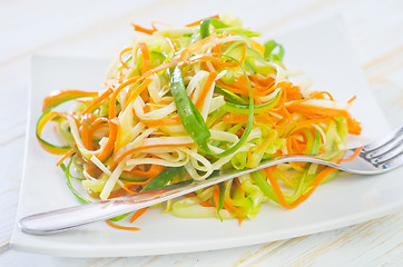 Image showing salad with celery and carrot