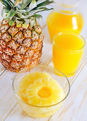 Image showing pineapple and juice