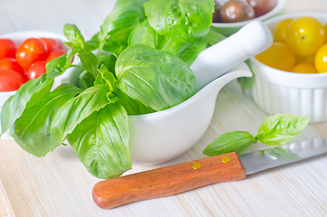 Image showing basil and tomato