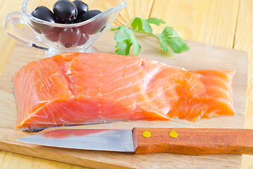 Image showing raw salmon