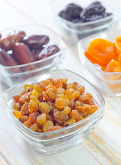 Image showing dried apricots, raisins and dates