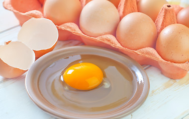 Image showing raw eggs